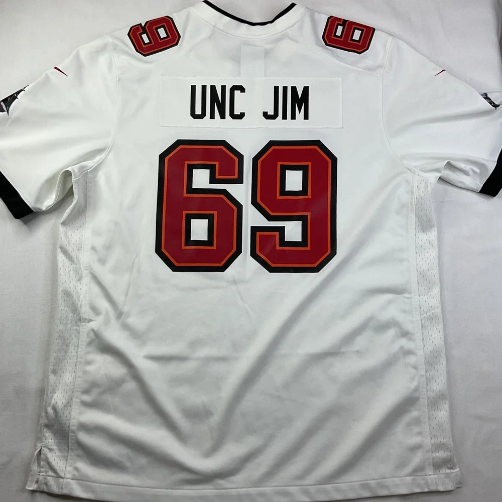 Nike NFL Tampa Bay Buccaneers Custom UNC JIM 69 Jersey Mens XL White 67NM-8B